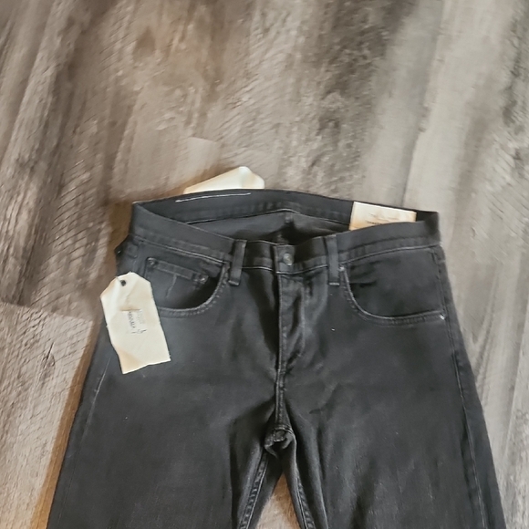 Rag & Bone Black Skinny Jeans with Distressed Knees - Picture 4 of 5